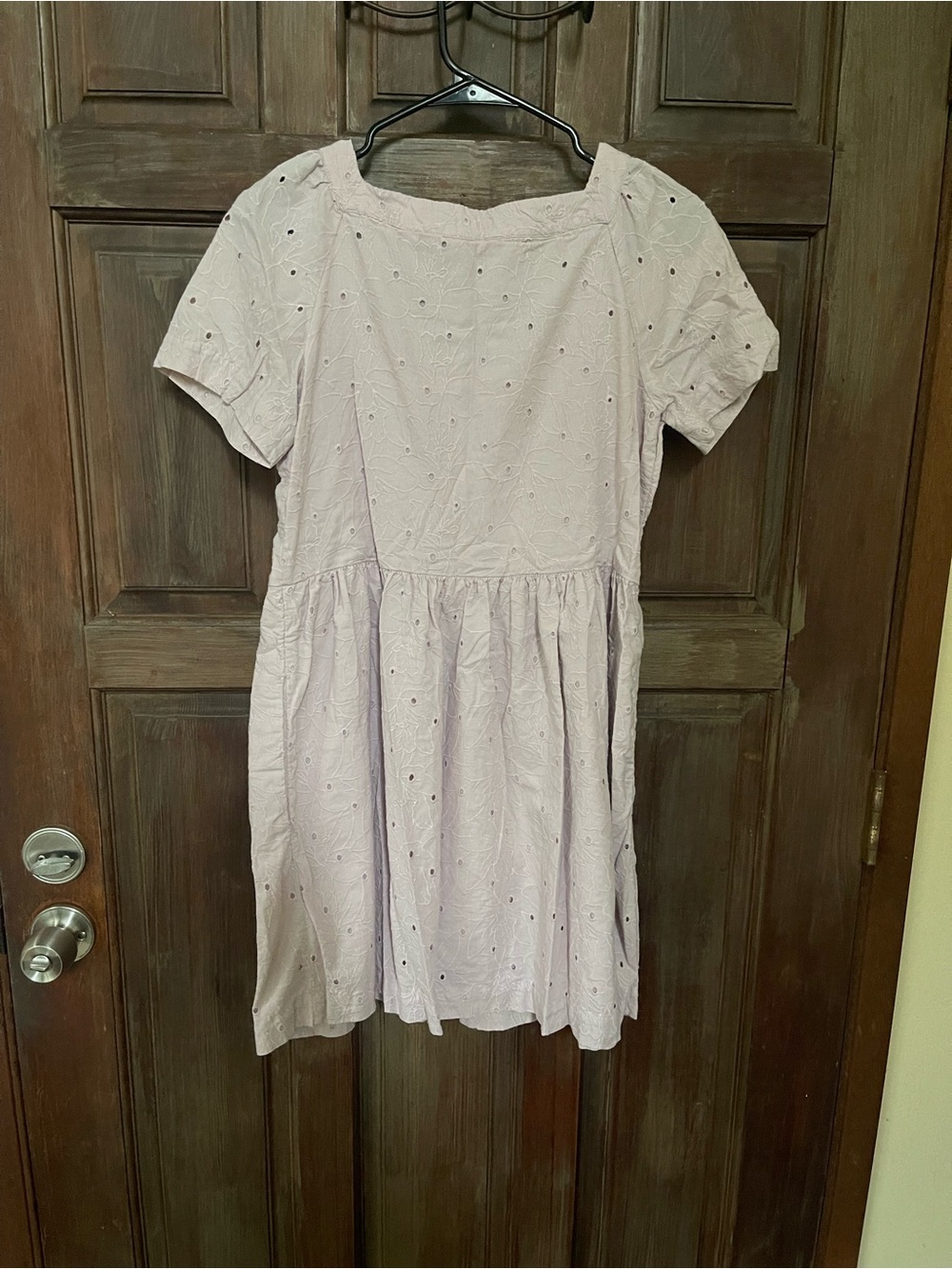 Madewell Light Lavendar Eyelet Square-Neck Dress Size S - Picture 4 of 5